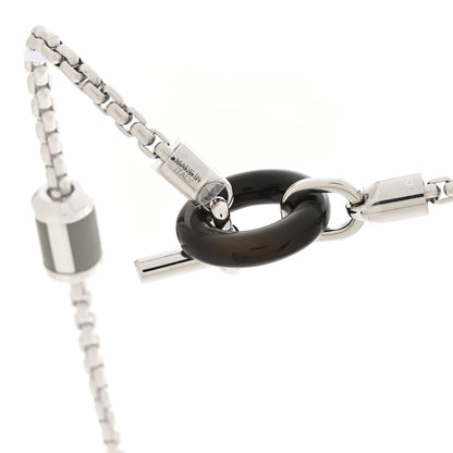 Hermes Palladium Buffalo Horn Swift Meli-Melo Necklace Vert Veronese Bleu Saphir 6 of 8