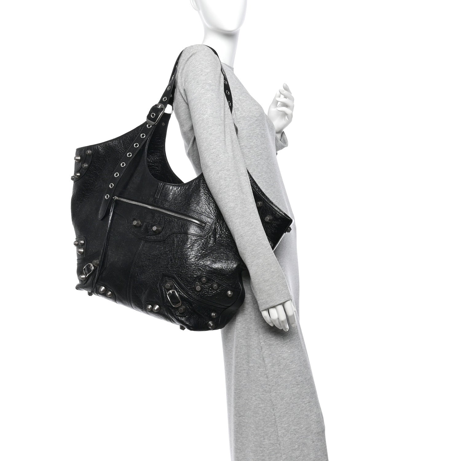 Balenciaga Agneau Arena Large Le Cagole Carry All Bag Black 2 of 12