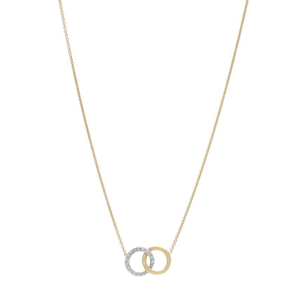 Marco Bicego 18K Yellow White Gold Diamond Jaipur Link Pendant Necklace 1 of 4