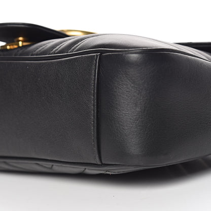 Gucci Calfskin Matelasse Medium GG Marmont Shoulder Bag Black 6 of 14