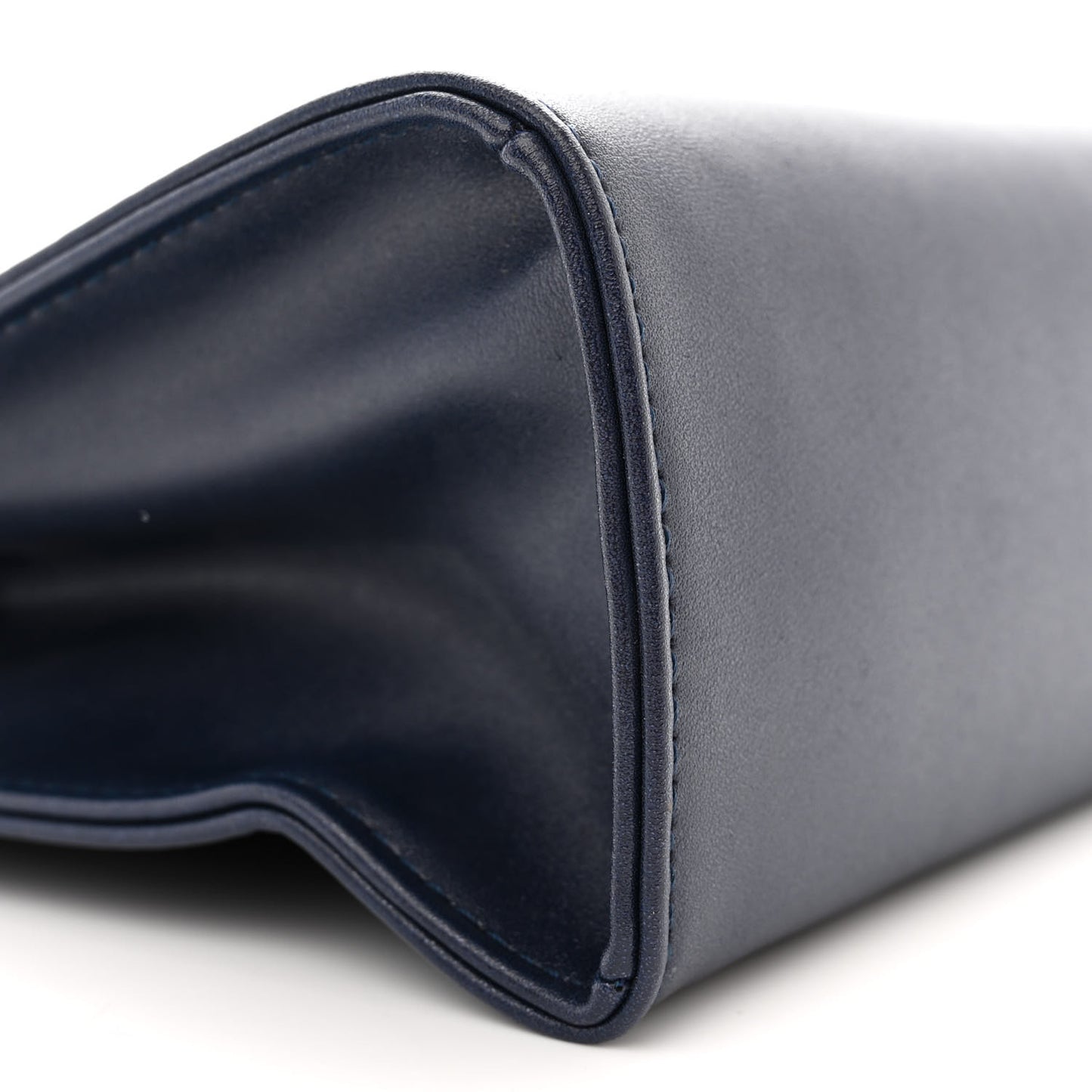 Vegan Leather Small Shopping Bag Navy