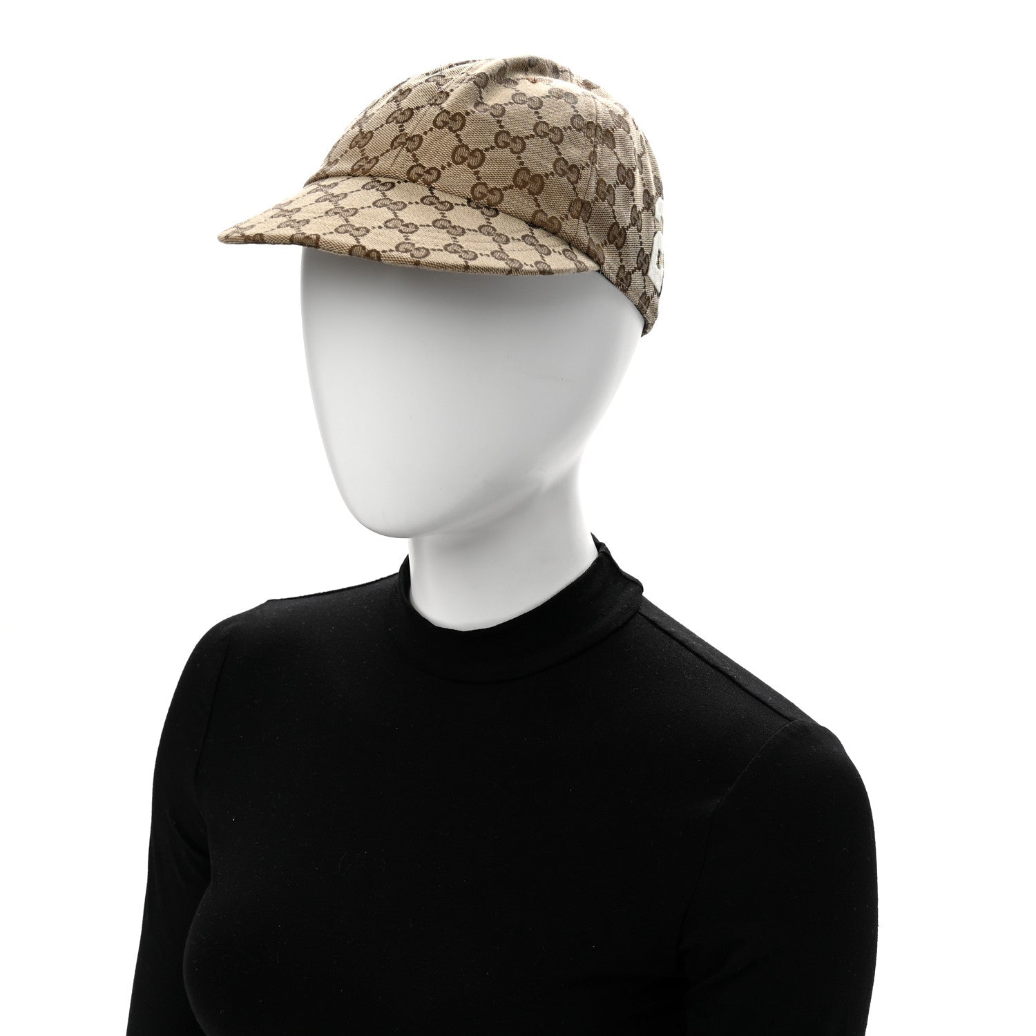 Gucci Monogram Patch Logo Soft Baseball Hat S Beige Cocoa 2 of 10