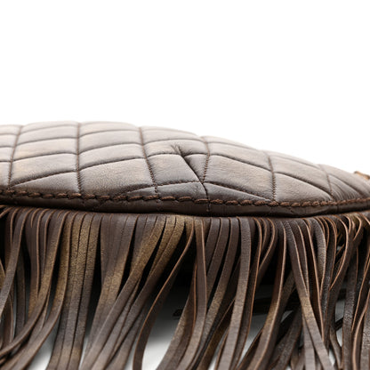 Chanel Calfskin Quilted Into The Fringe Hobo Brown 10 of 10