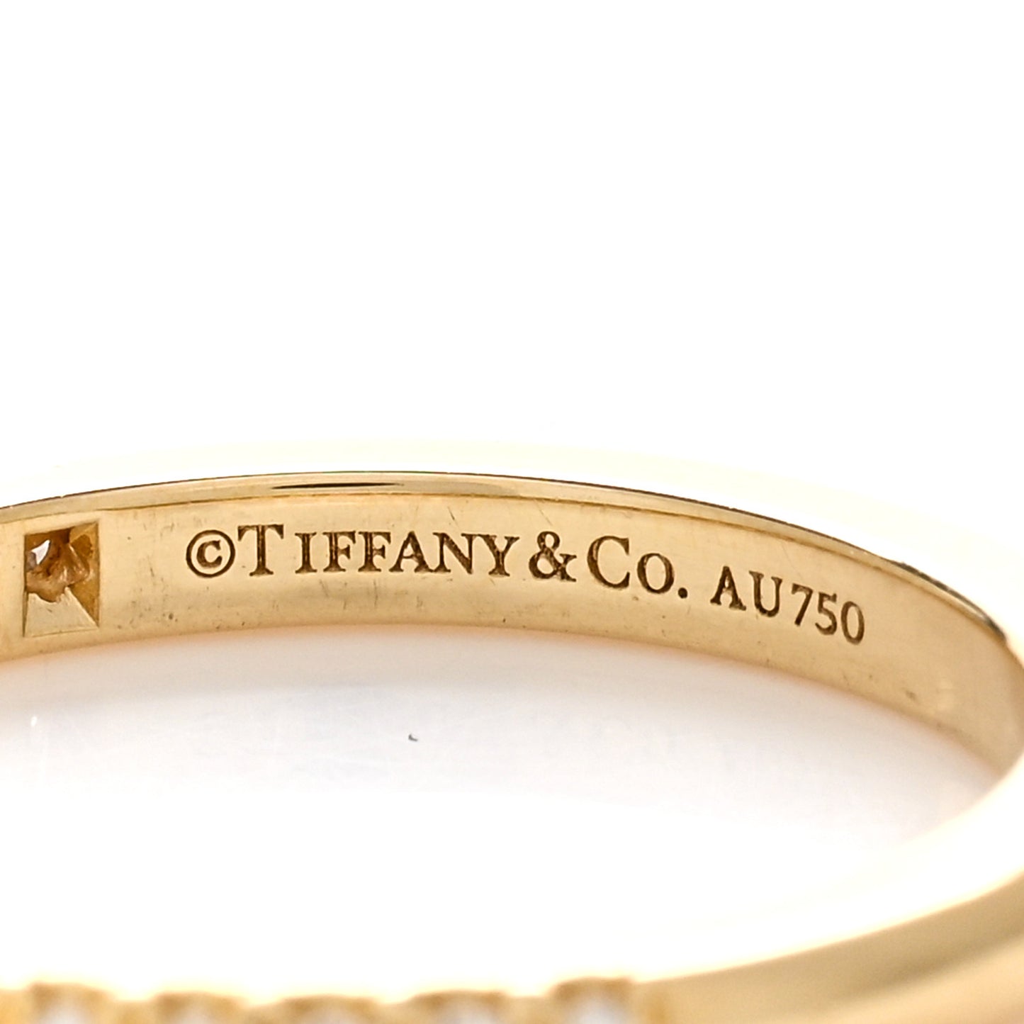 18K Yellow Gold Diamond Soleste Half Eternity Band Ring 49 5