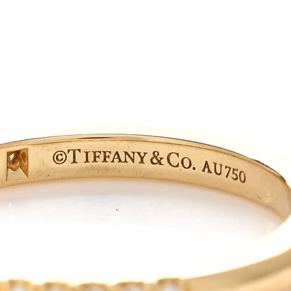 Tiffany 18K Yellow Gold Diamond Soleste Half Eternity Band Ring 49 5 4 of 4