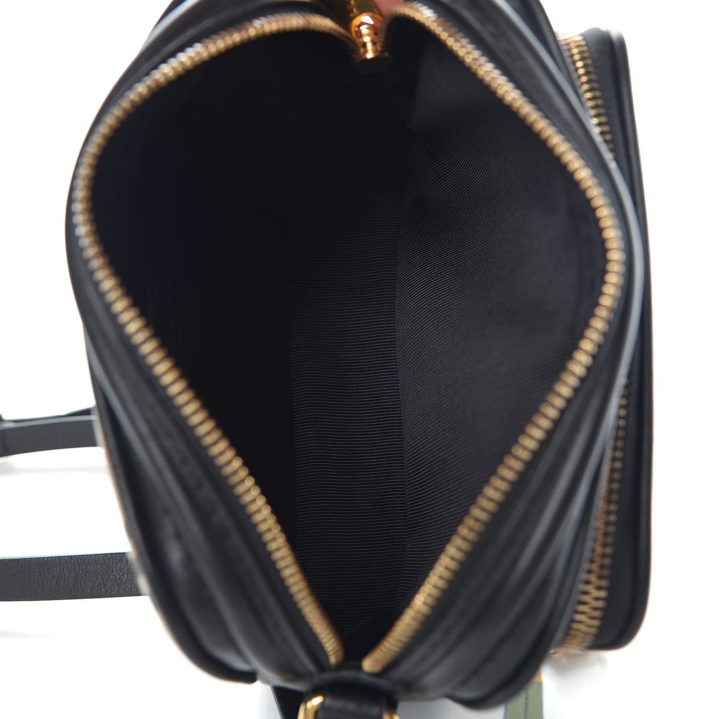 1983 Knight Check Smooth Calfskin Link Camera Bag Black