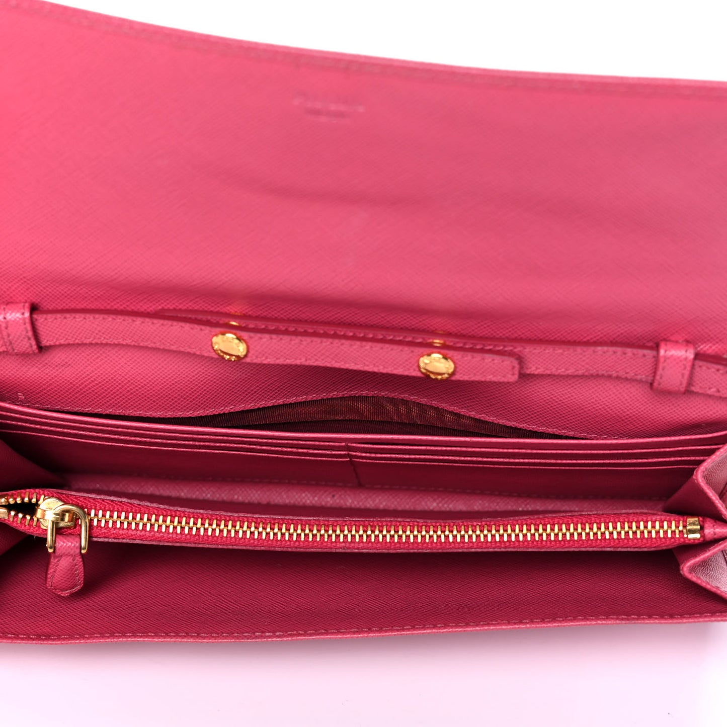 Saffiano Metal Oro Chain Wallet Ibisco