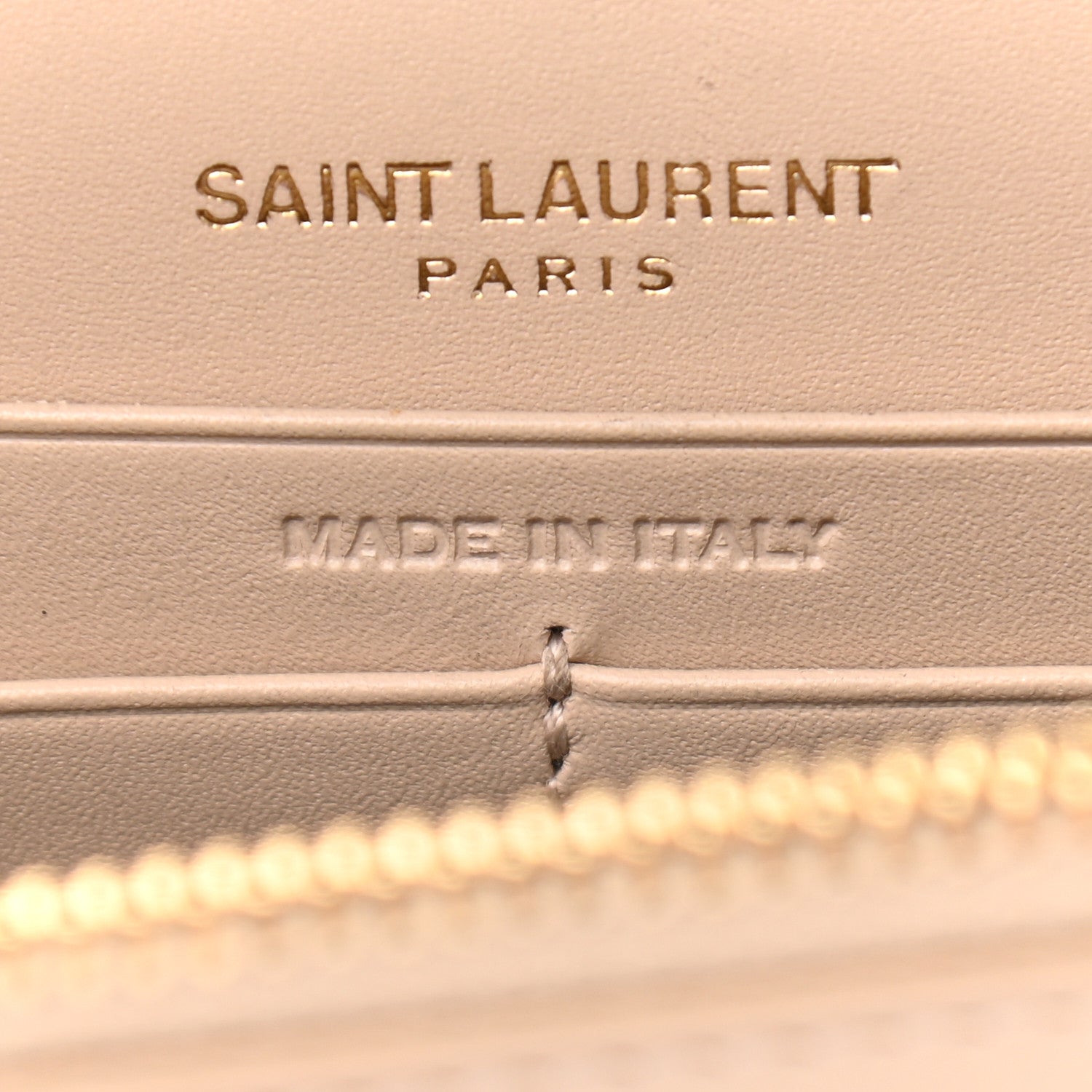 Saint Laurent Smooth Calfskin Classic Monogram Kate Tassel Chain Wallet Light Natural 7 of 13