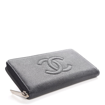 Chanel Caviar Large Timeless CC Zip Around Wallet Black 4 of 8