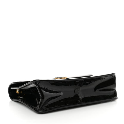 Chanel Patent Quilted Graphic Catch Flap Black 4 of 13