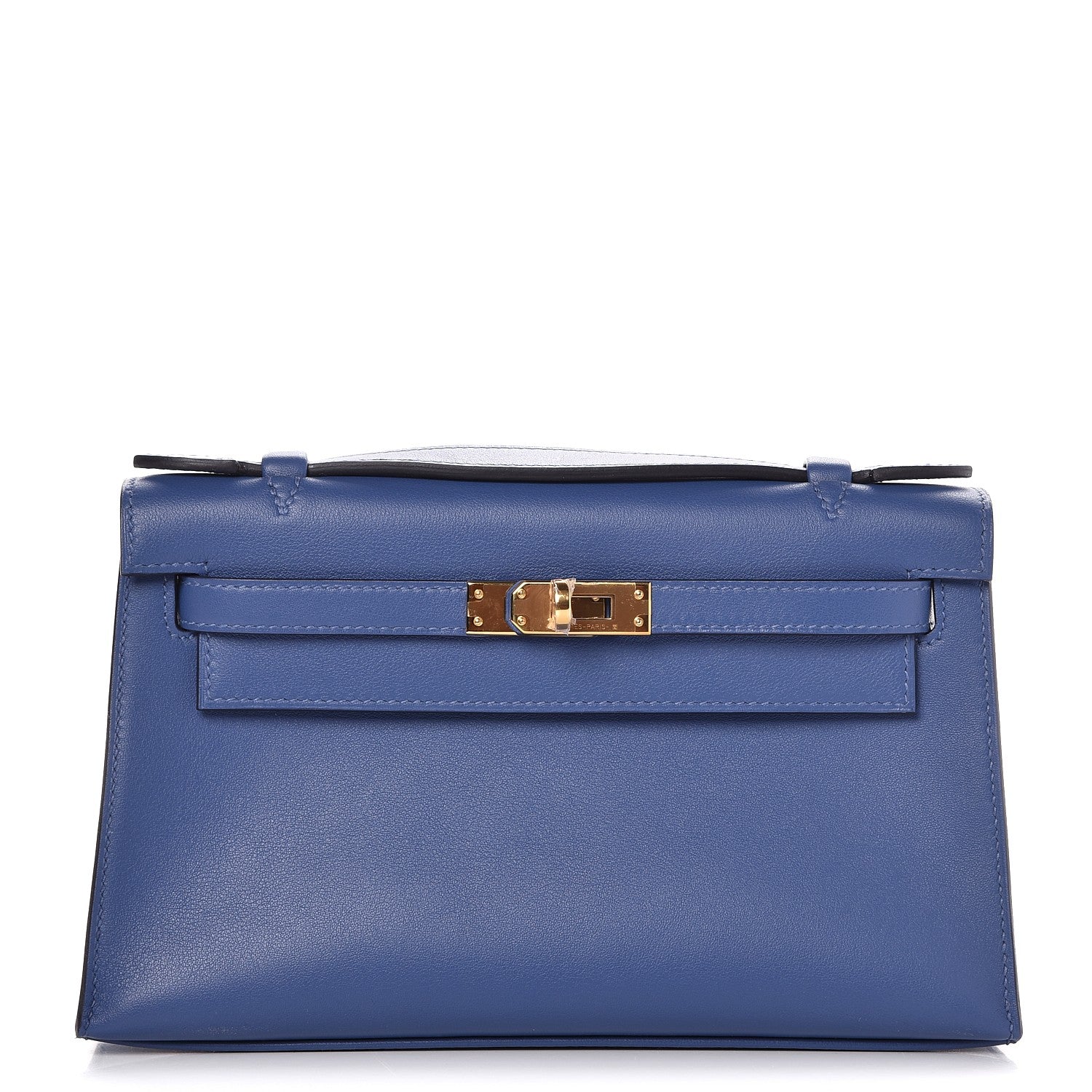 Hermes Swift Kelly Pochette Clutch Bleu Brighton 1 of 27