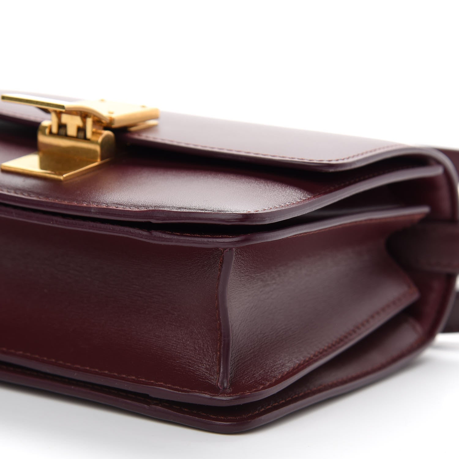 Celine Box Calfskin Small Classic Box Flap Bag Burgundy 9 of 9