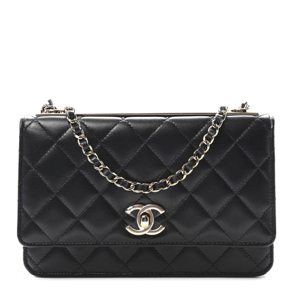Chanel Lambskin Quilted Trendy CC Wallet On Chain WOC Black 1 of 11