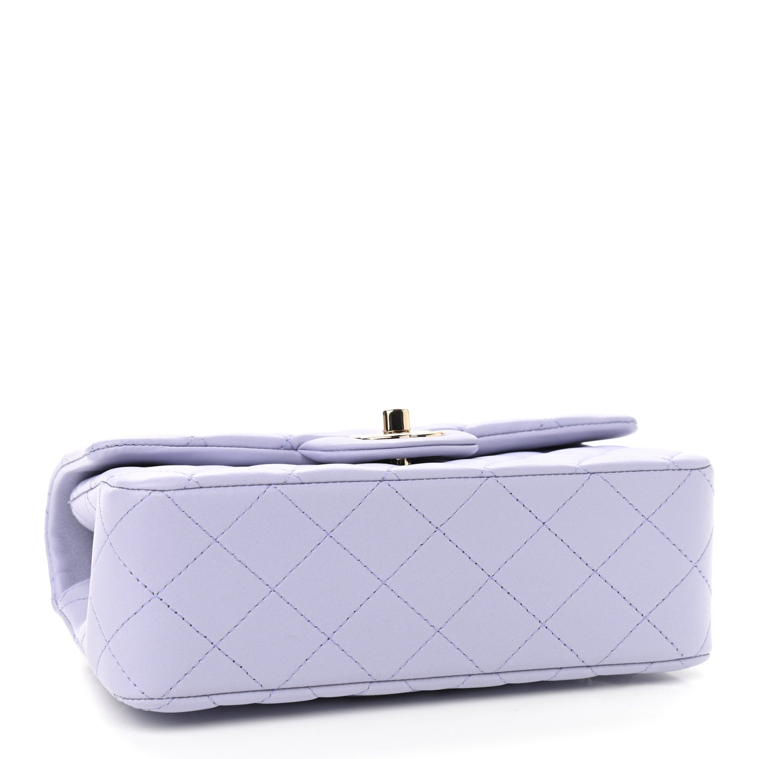 Chanel Lambskin Quilted Mini Top Handle Rectangular Flap Light Purple 4 of 9