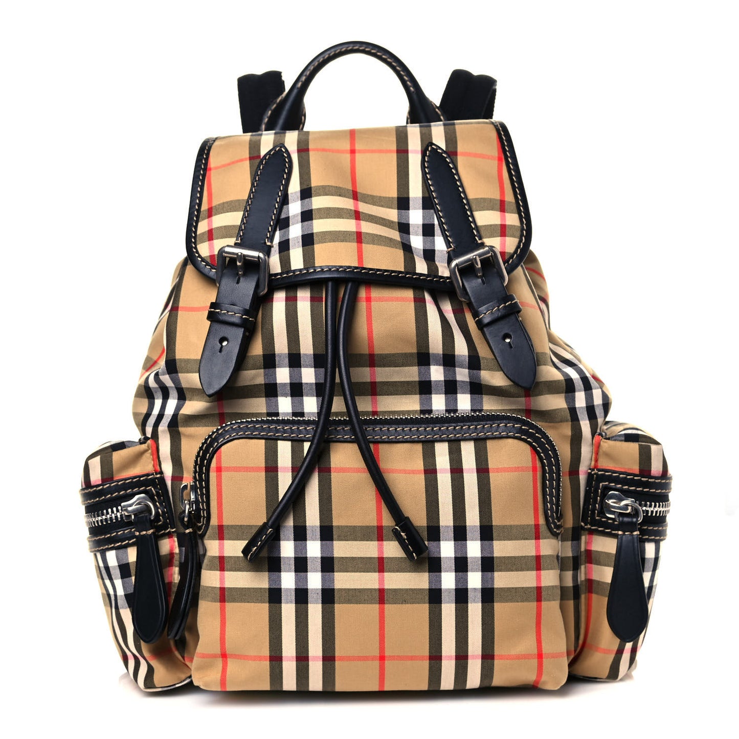 Canvas Vintage Check Medium Sailing Rucksack Backpack Antique Yellow