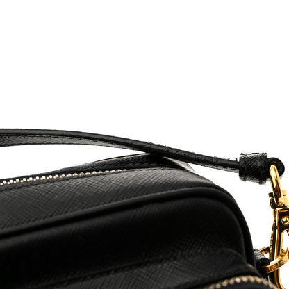 Prada Saffiano Lux Camera Case Crossbody Bag Black 14 of 15