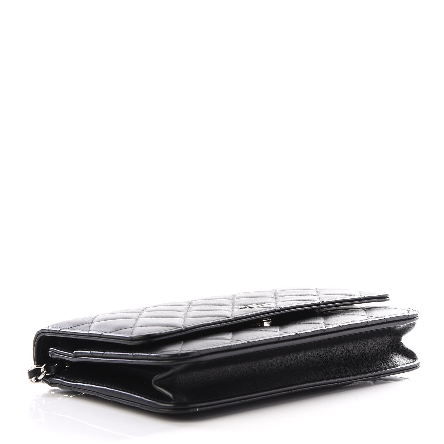 Chanel Lambskin Quilted Wallet On Chain WOC Black 3 of 11