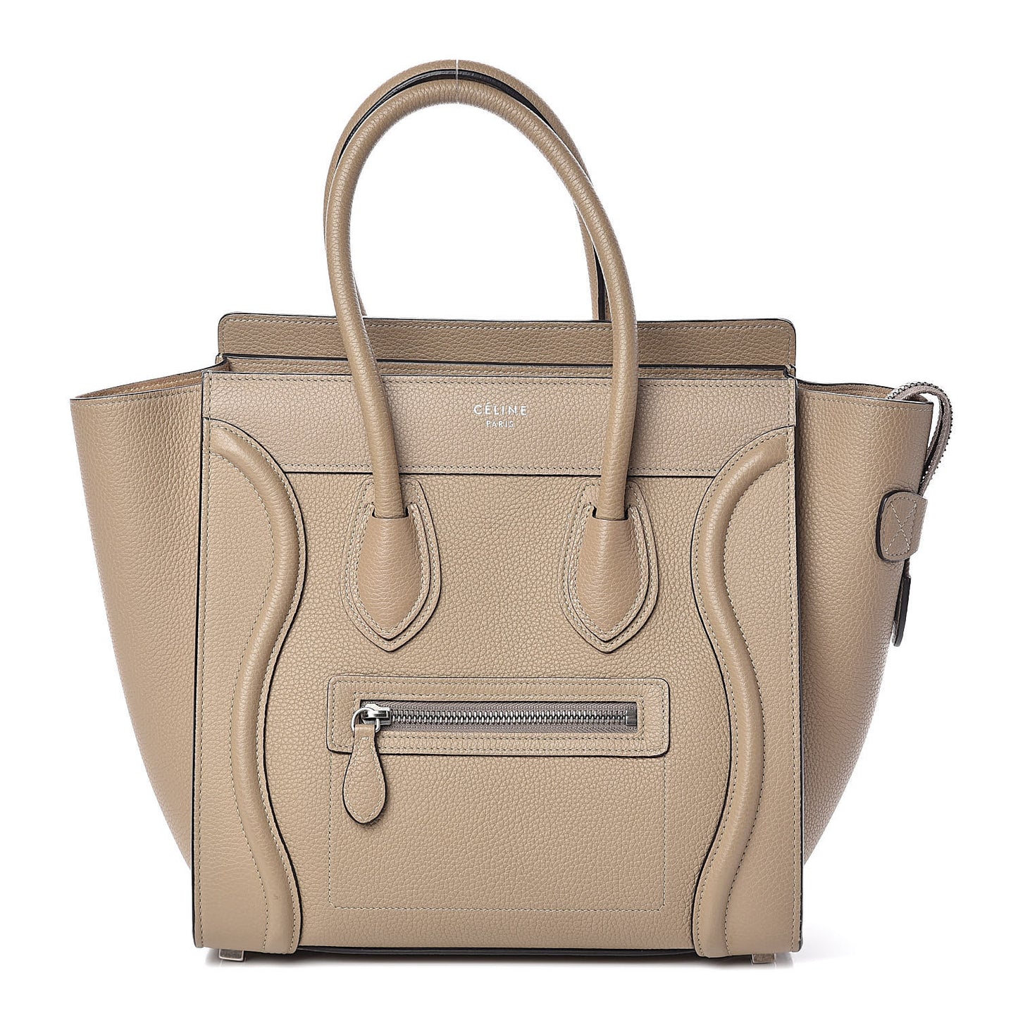 Drummed Calfskin Micro Luggage Dune