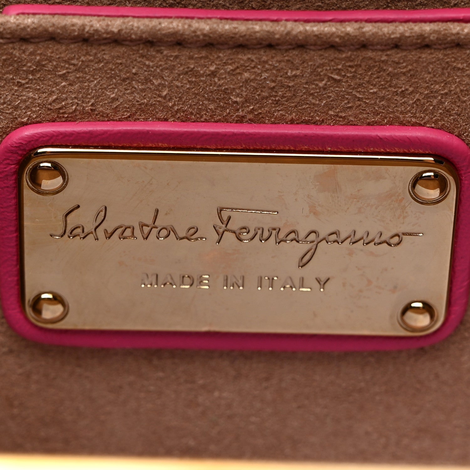 Salvatore Ferragamo Metal Plexiglass Dolly Box Clutch Deep Fuchsia 6 of 7