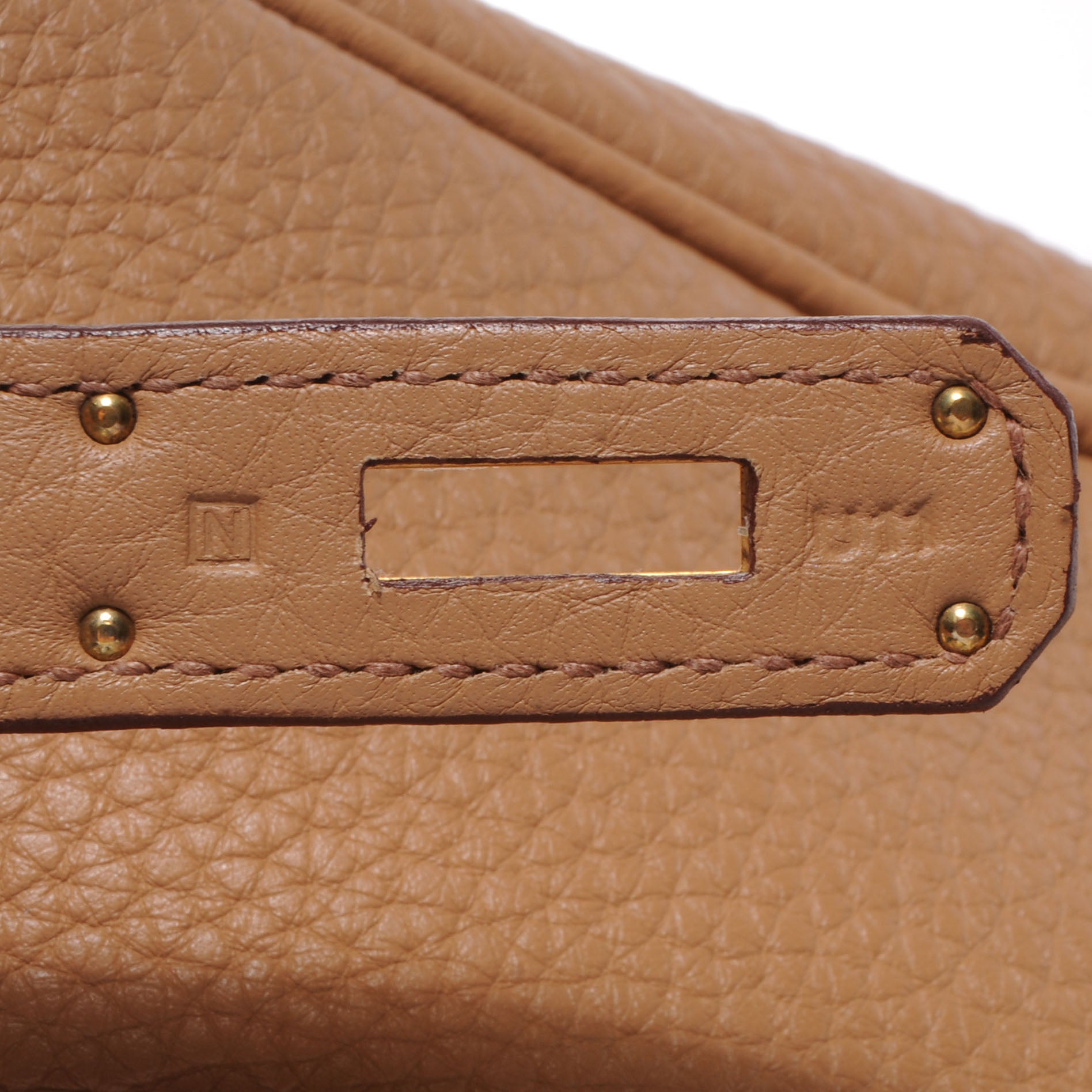 Hermes Taurillon Clemence Birkin 35 Tabac Camel 9 of 11