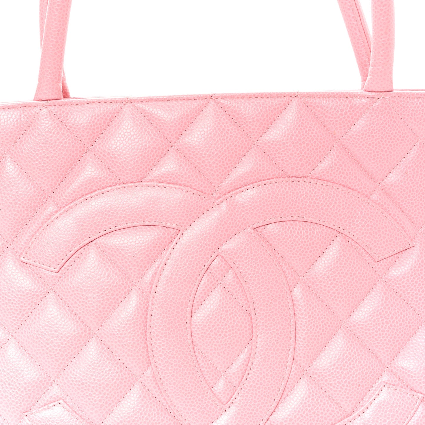 Caviar Quilted Medallion Tote Light Pink