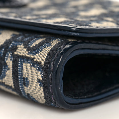 Christian Dior Oblique Chain Long Wallet Blue 9 of 9