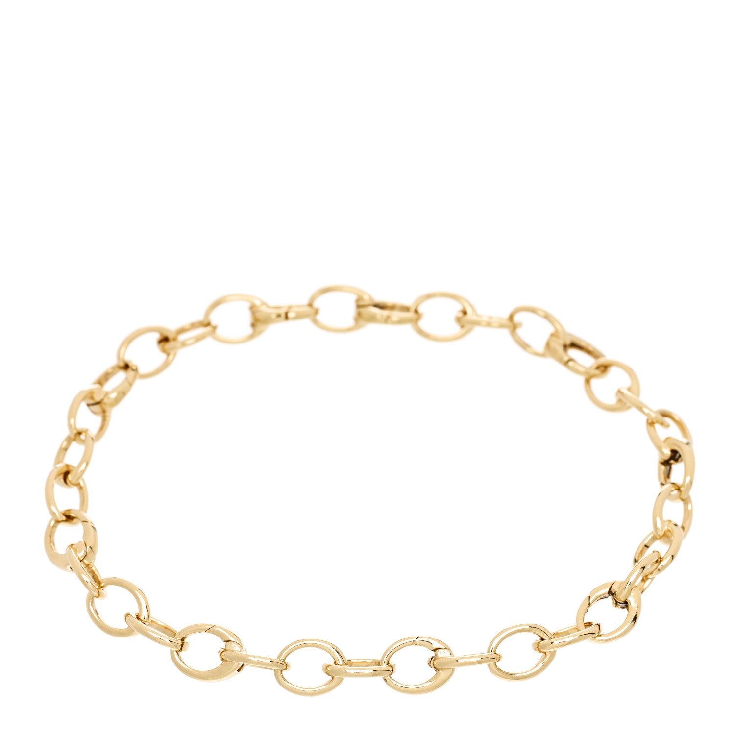 Tiffany 18K Yellow Gold Oval Clasping Link Bracelet 1 of 3