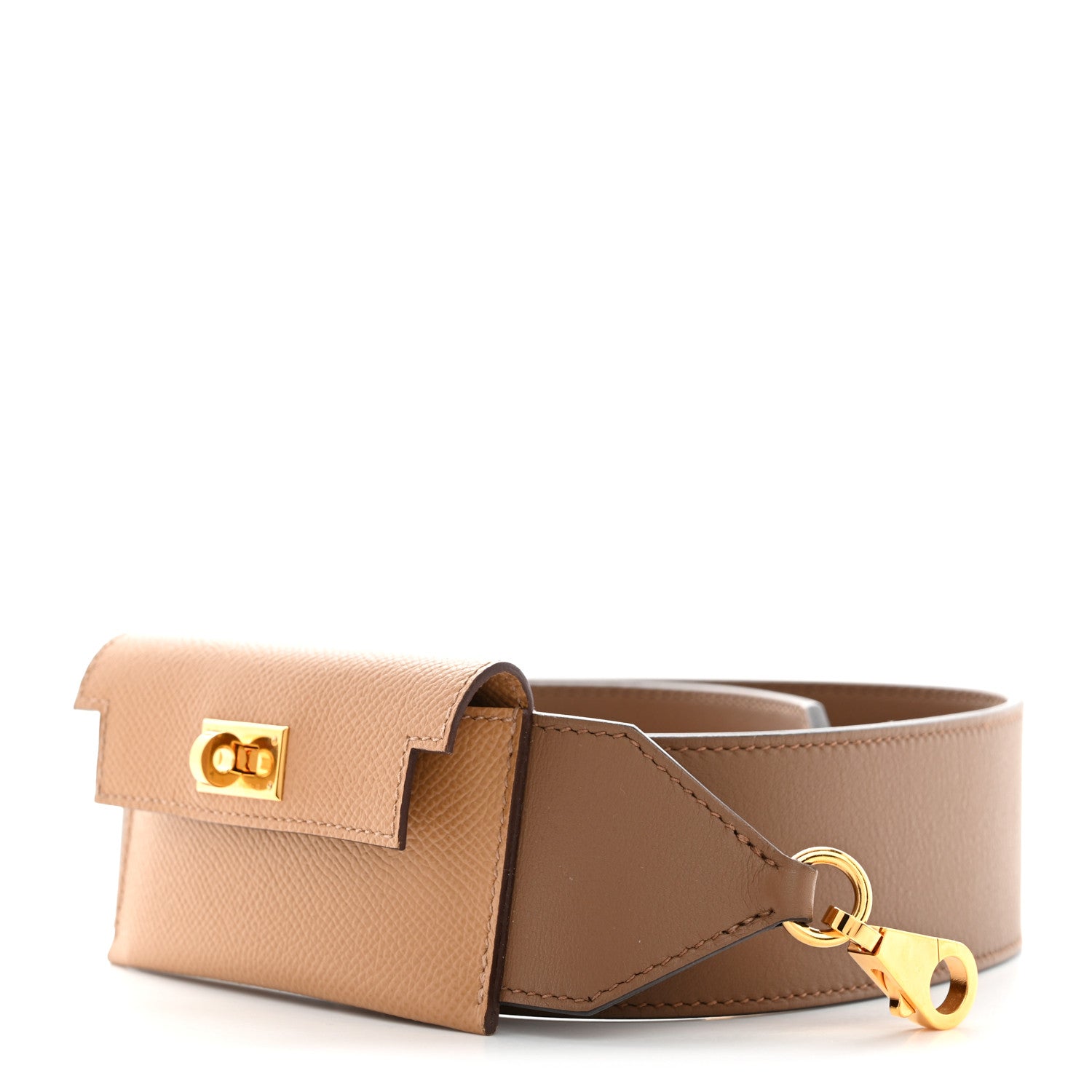 Hermes Swift Epsom Pocket Kelly Shoulder Strap Alezan Biscuit