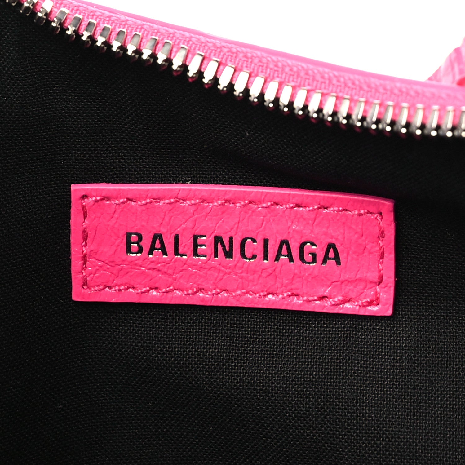 Balenciaga Extra Supple Calfskin Crocodile Embossed XS Le Cagole Shoulder Bag Lipstick Pink 6 of 10