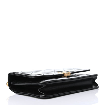 Chanel Calfskin Quilted Perfect Fit Wallet On Chain WOC Black 3 of 4