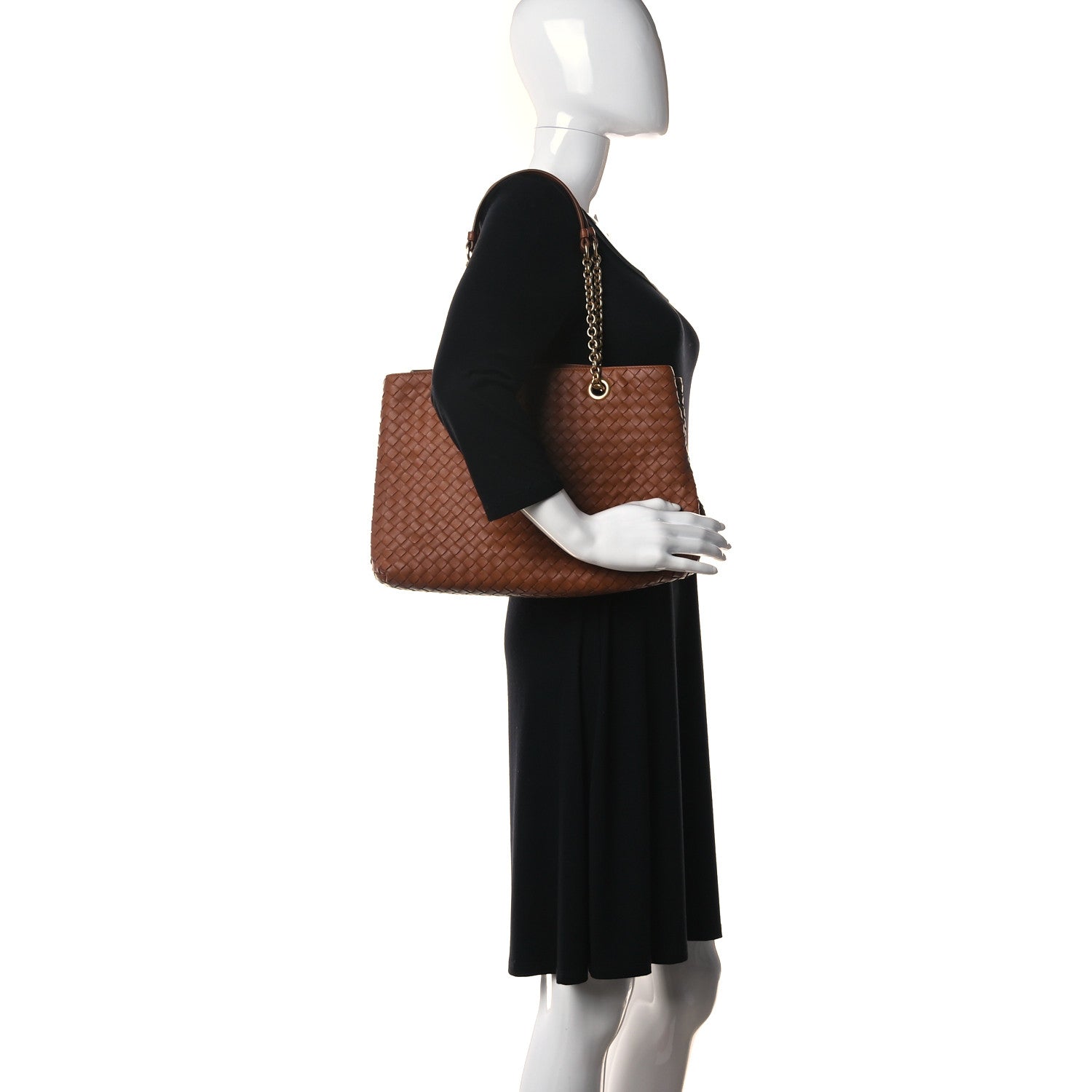 Bottega Veneta Nappa Intrecciato Medium Classic Chain Strap Tote Noce 2 of 11