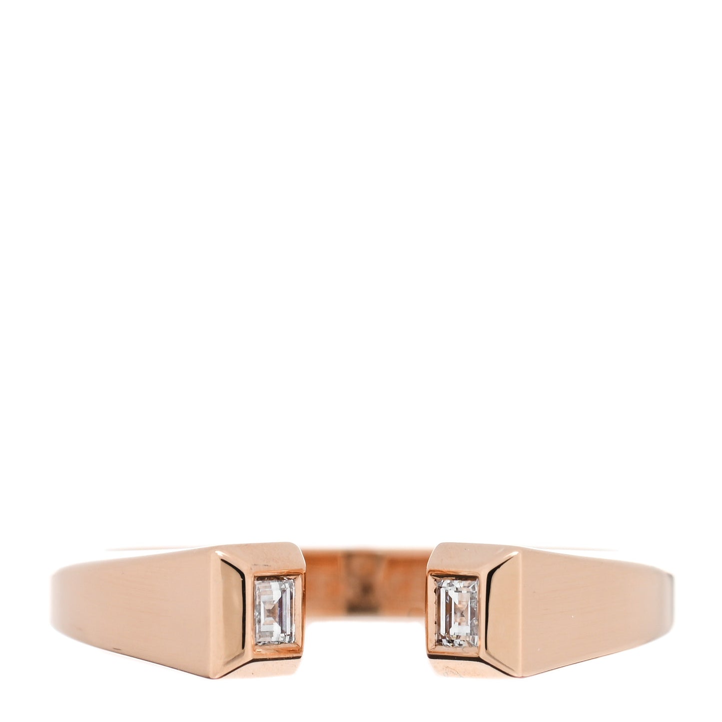 18K Rose Gold Diamond PM Clou de Forge Ring 52 6