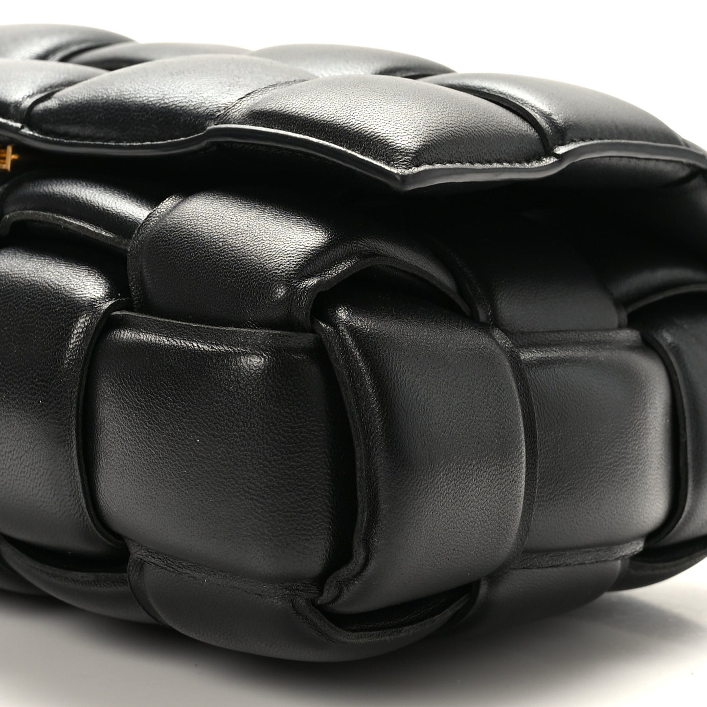 Nappa Maxi Intrecciato Padded Cassette Crossbody Bag Black