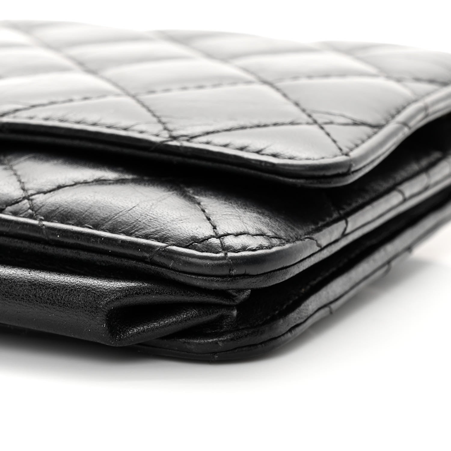 Chanel Aged Calfskin Quilted Reissue Wallet On Chain WOC Black 11 of 17