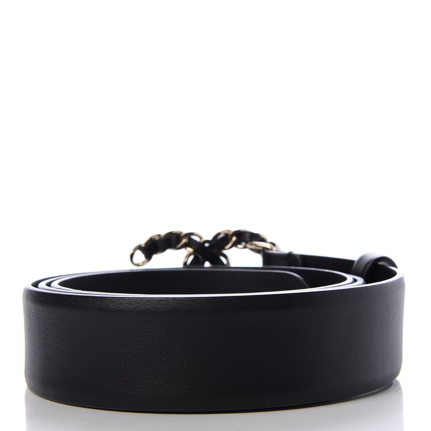 Chanel Lambskin CC Chain Belt 84 34 Black 2 of 5