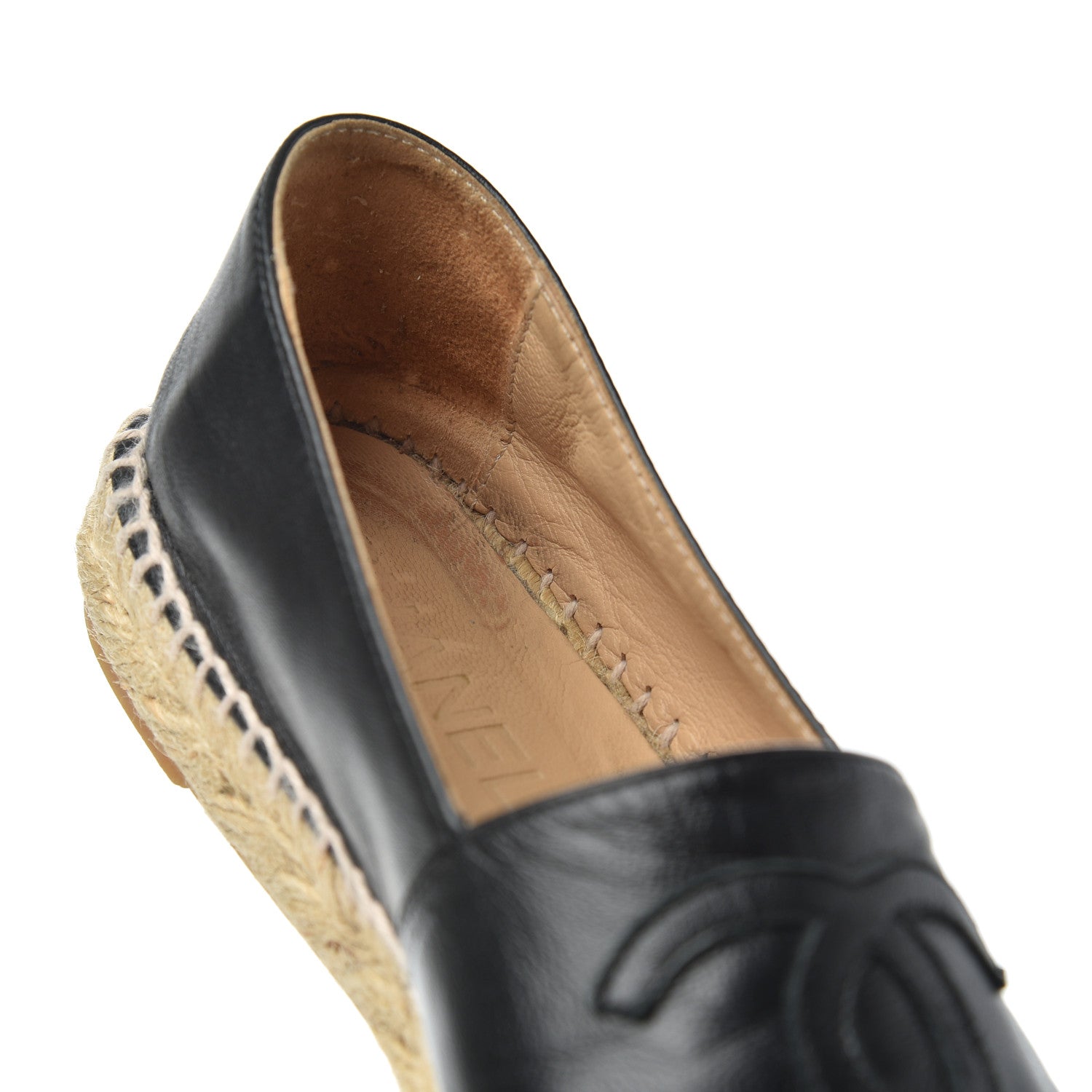 Chanel Lambskin CC Espadrilles 37 Black 22 of 27