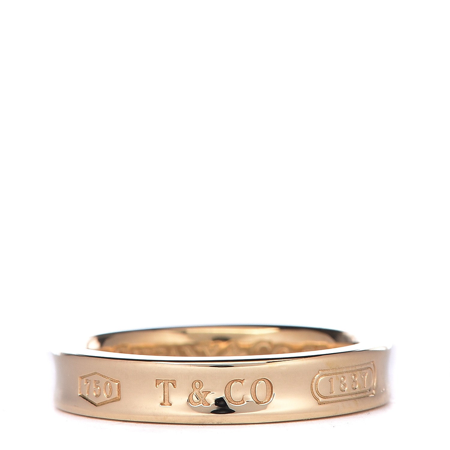 Tiffany 18K Yellow Gold Narrow 1837 Ring 52 6 1 of 5
