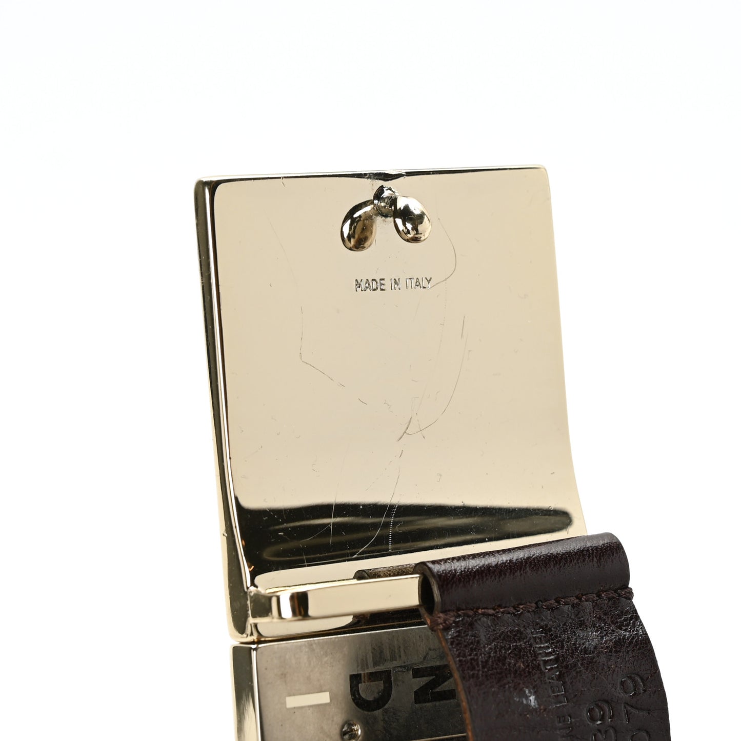 Zucca Logo Belt 80 32 Tobacco