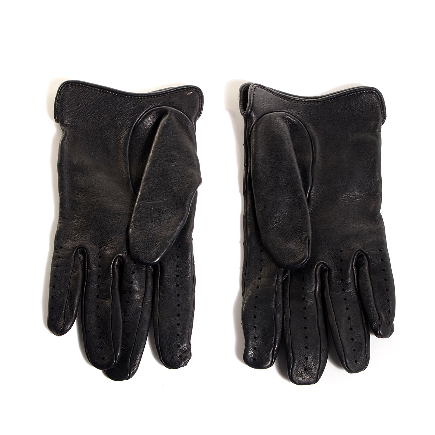 Chanel Lambskin Quilted CC Gloves Black Size 8 2 of 7