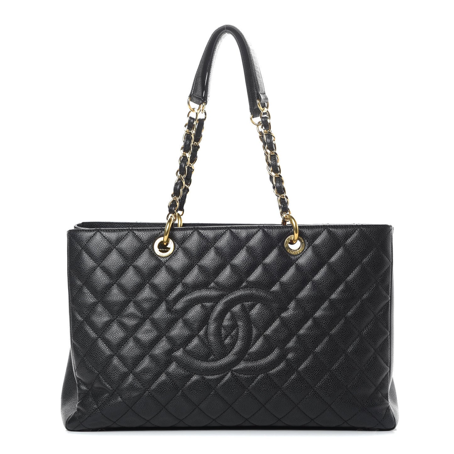 Caviar Quilted XL Grand Shopping Tote GST Black