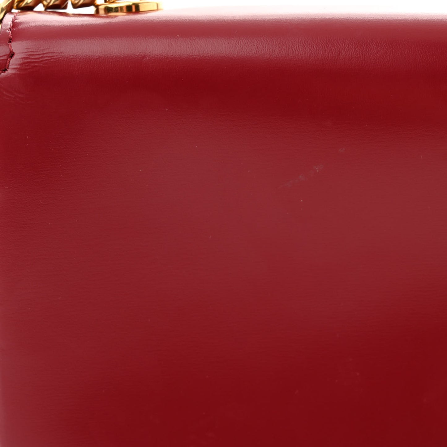 Shiny Calfskin Triomphe Chain Shoulder Bag Red