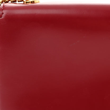 Celine Shiny Calfskin Triomphe Chain Shoulder Bag Red 11 of 11
