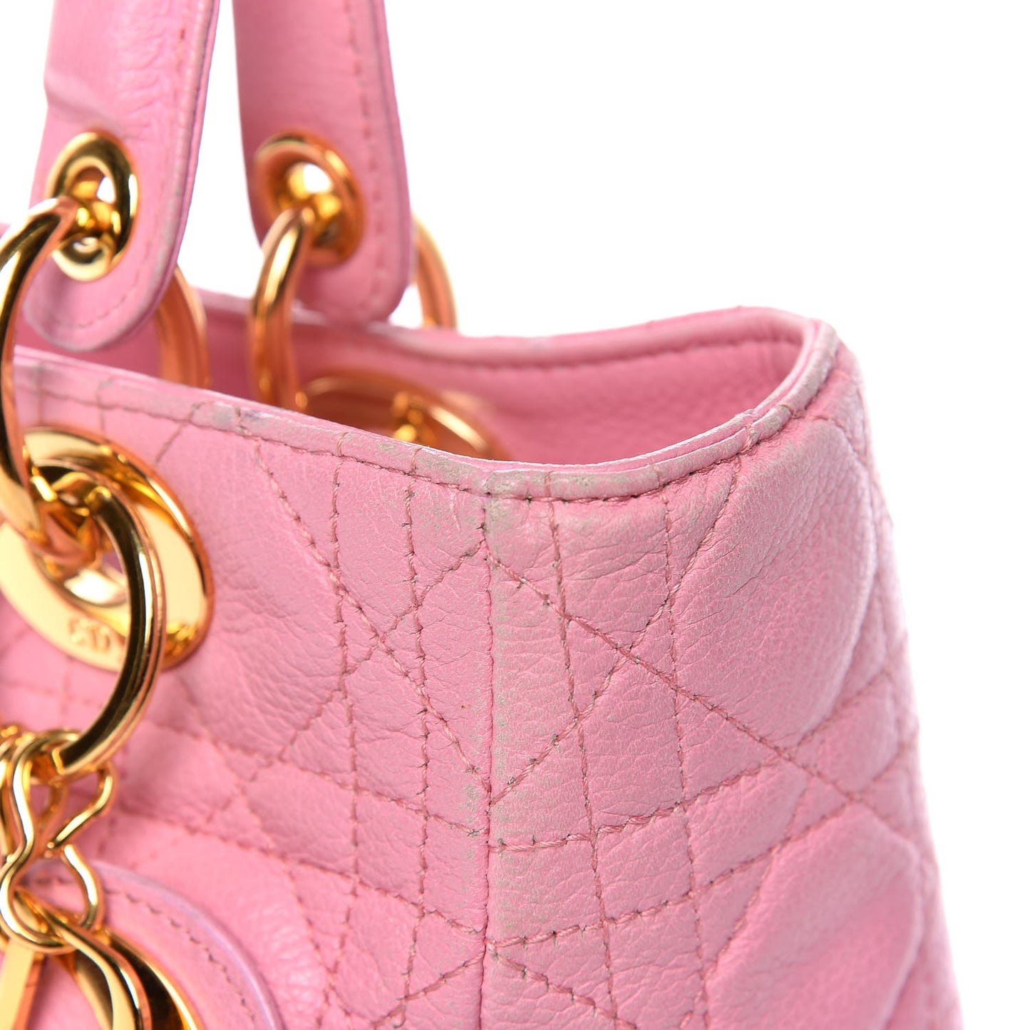 Grained Calfskin Cannage Medium Lady Dior Pink