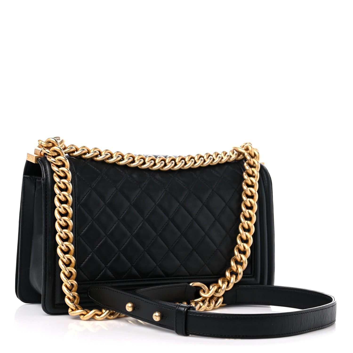 Chanel Lambskin Quilted Medium Boy Flap Black 3 of 17