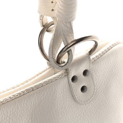 Christian Dior Calfskin Braided Gaucho Double Saddle Bag White 10 of 10