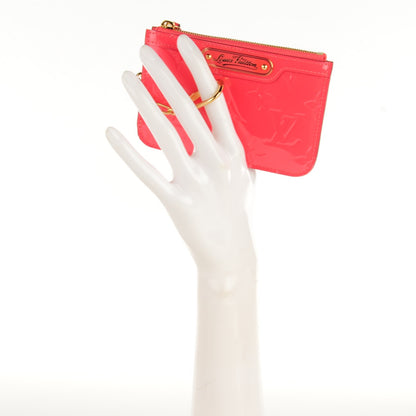 Louis Vuitton Vernis Key Pouch Rose Litchi 2 of 6