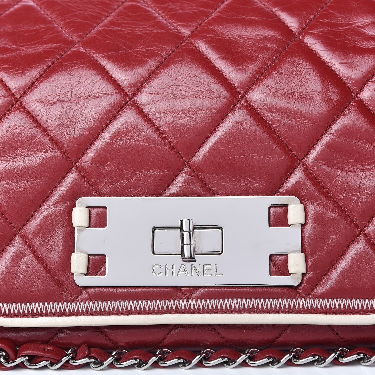 Chanel Lambskin Quilted Accordion Mademoiselle Flap Red 10 of 11