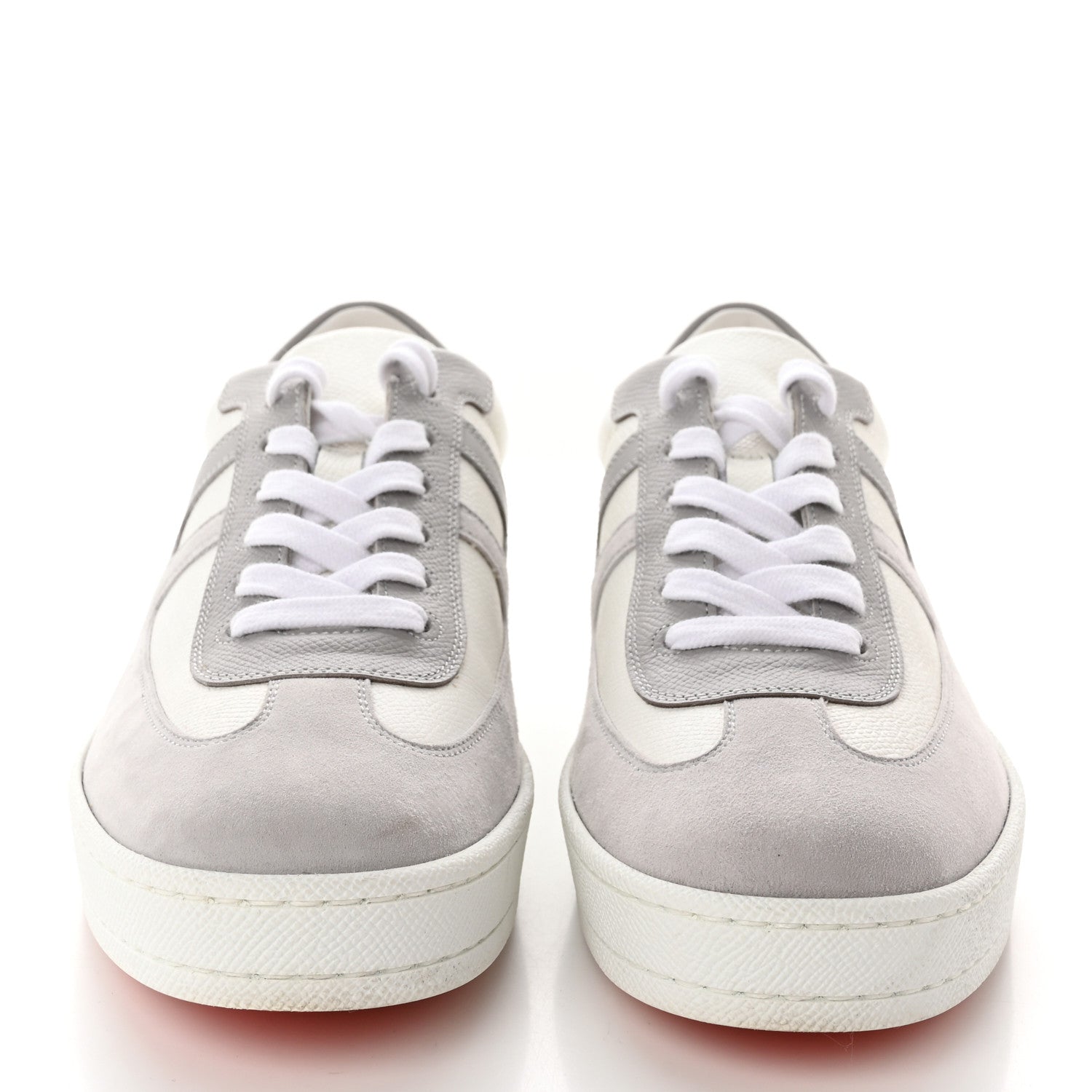 Hermes Epsom Suede Boomerang Sneakers 39.5 White Gris 2 of 12