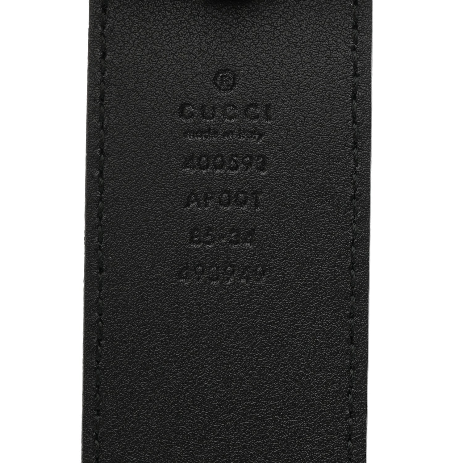 Gucci Calfskin Double G 40mm Belt 85/34 Black 3 of 6
