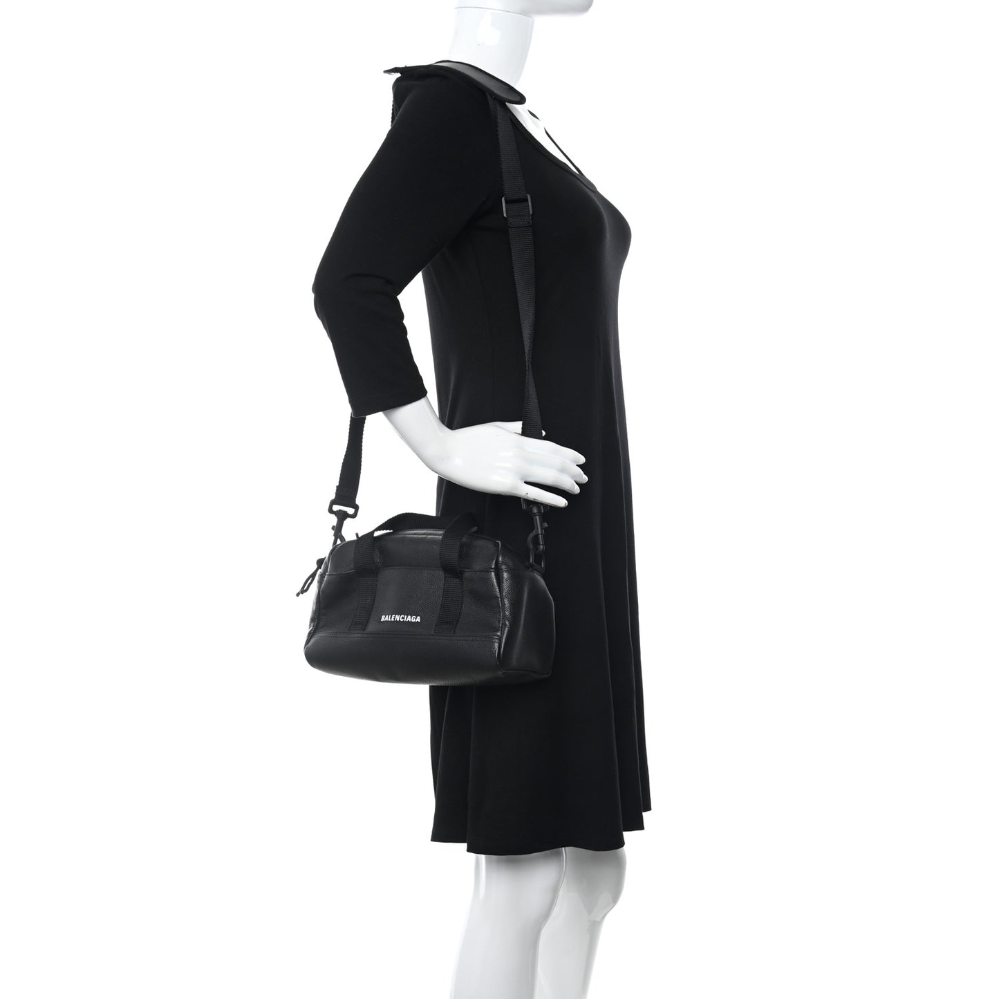 Calfskin Mens Explorer Small Duffle Bag Black